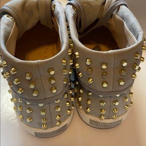 Studded Faux Leather Sneakers